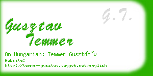 gusztav temmer business card